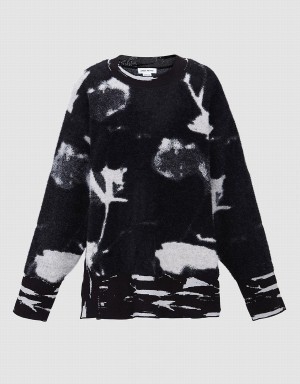 Urban Revivo Abstract Print Women's Sweaters Grey | JAM3411GM