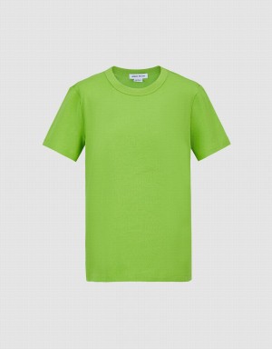 Urban Revivo Basic Crew Neck Women's T Shirts Light Green | IRZ1009GD