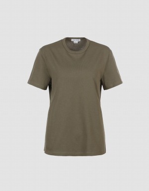 Urban Revivo Basic Regular Women's T Shirts Green | CXN3877YS