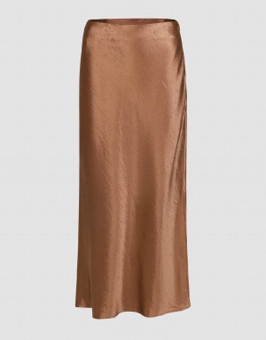 Urban Revivo Midi Straight Women's Skirts Orange | ZLY8152GR