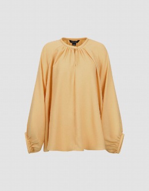 Urban Revivo Raglan Sleeve Crew Neck Overhead Women's Blouse Orange | ZVA293WZ