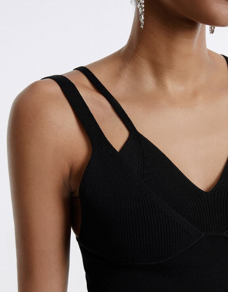 Urban Revivo Combination Camisole Women's Tank Top Black | TQA8518TS