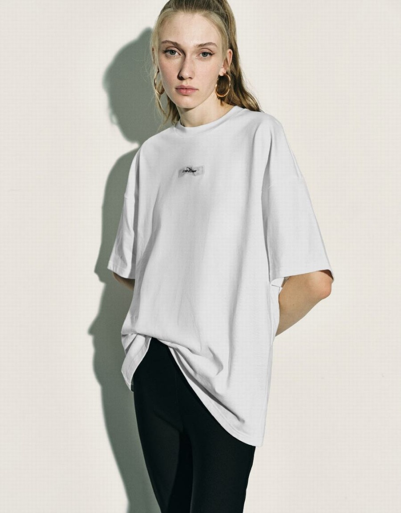 Urban Revivo Loose Straight Women's T Shirts White | LTL580JN