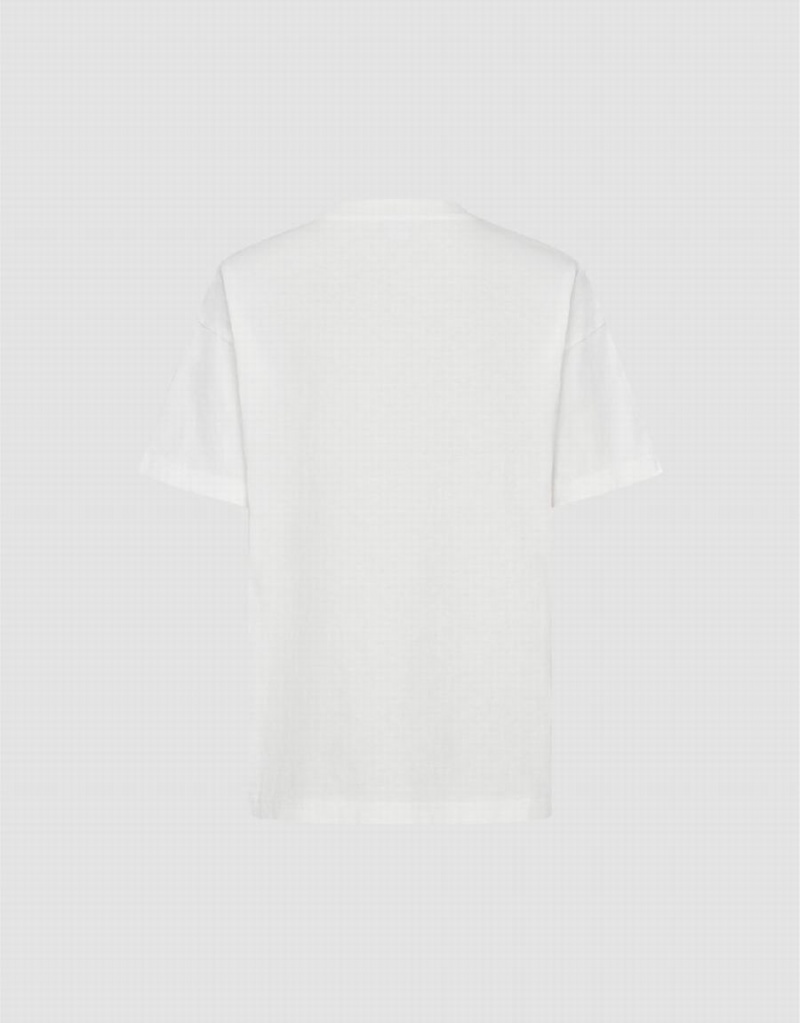 Urban Revivo Pocket Patched Crew Neck Men's T Shirts White | QXI5867GI