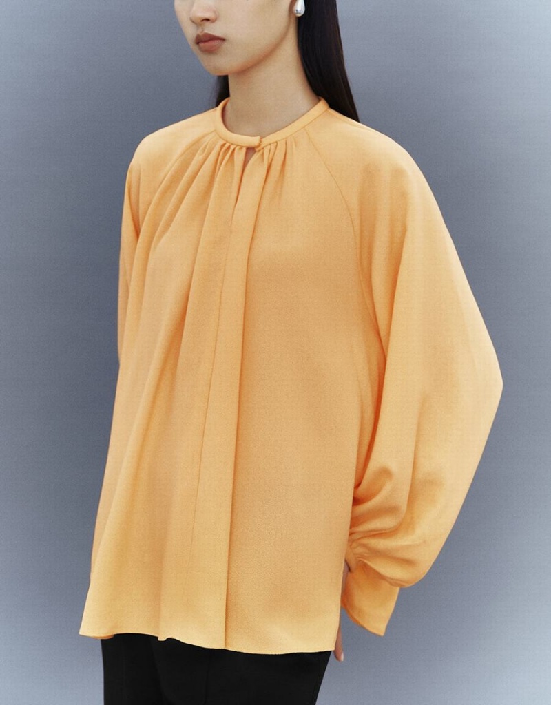 Urban Revivo Raglan Sleeve Crew Neck Overhead Women's Blouse Orange | ZVA293WZ