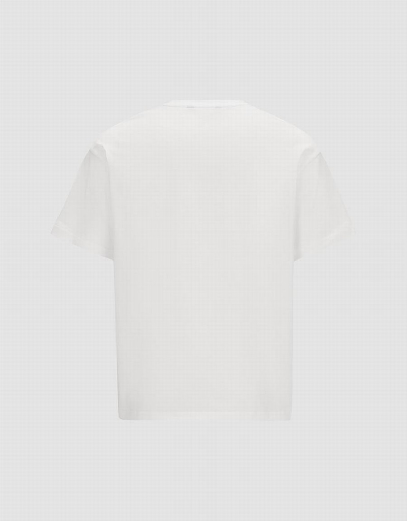 Urban Revivo Short Sleeve Straight Men's T Shirts White | LIN7918MY