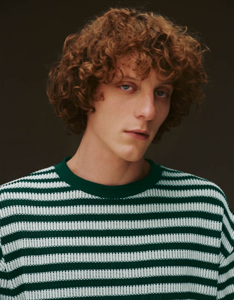 Urban Revivo Striped Sleeve Crew Neck Men's T Shirts Green | TWH1934IX