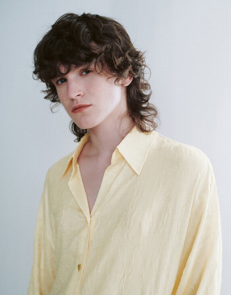 Urban Revivo Textured Button Up Straight Women's Shirts Yellow | QDV1536ZE